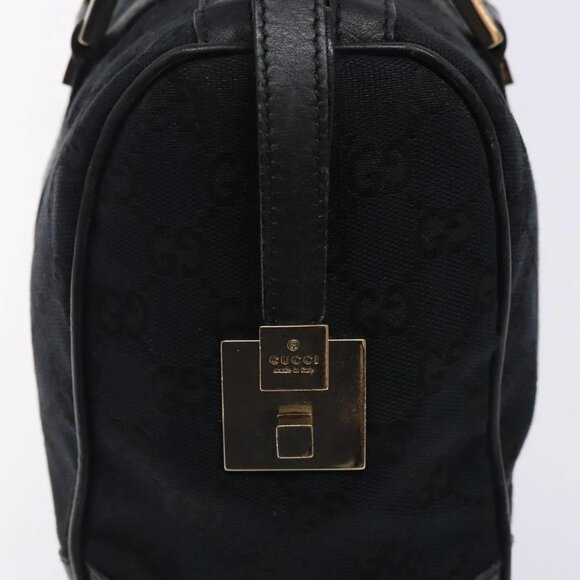 GUCCI GG Canvas Shoulder Bag Black Gold 000 0851 3754 Auth 132140 - Picture 10 of 15
